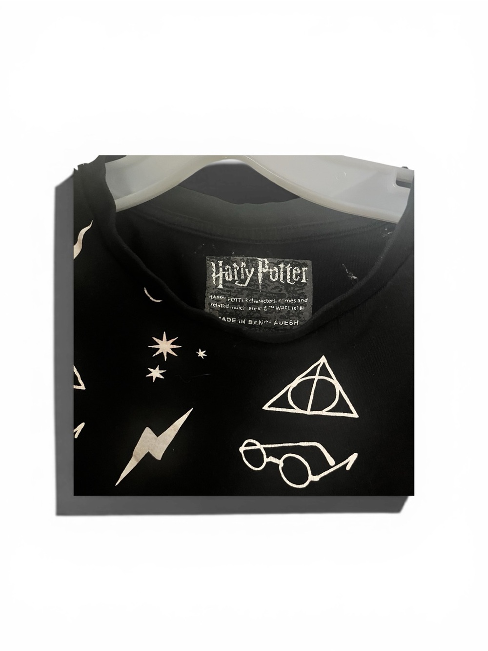 Primark Harry Potter All Over Print Tee – Deathly Hallows & Symbols – Size 14 - Picture 3 of 6